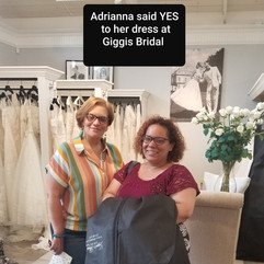 Bride Adrianna said Yes at Giggis event 